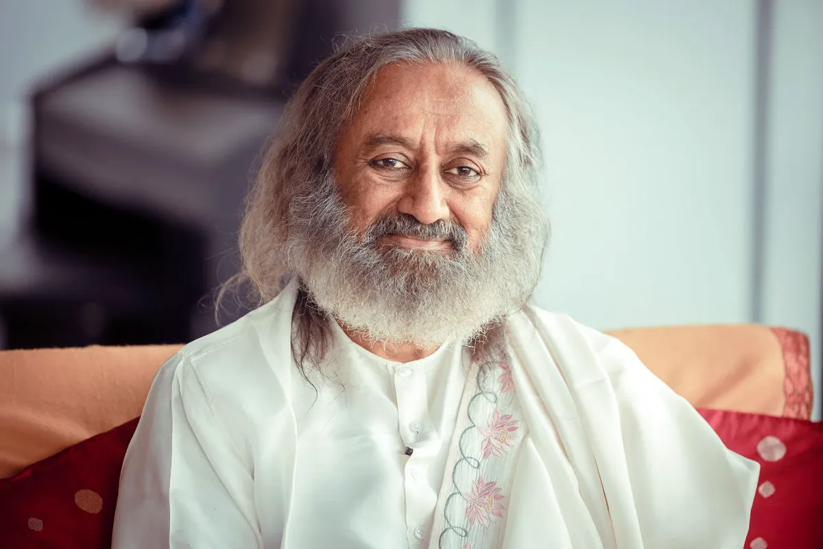 Portrait of Gurudev Sri Sri Ravi Shankar, teacher of the Art of Living Masterclass